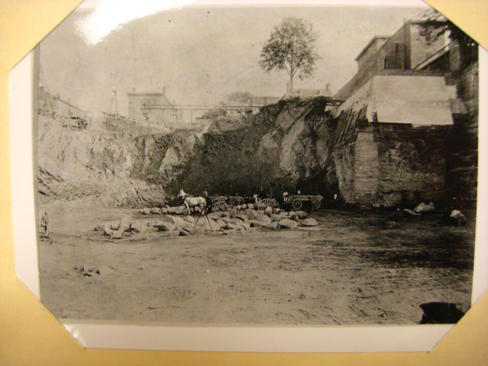 1894 Excavation facing toward north showing extent of digging and excavation methods