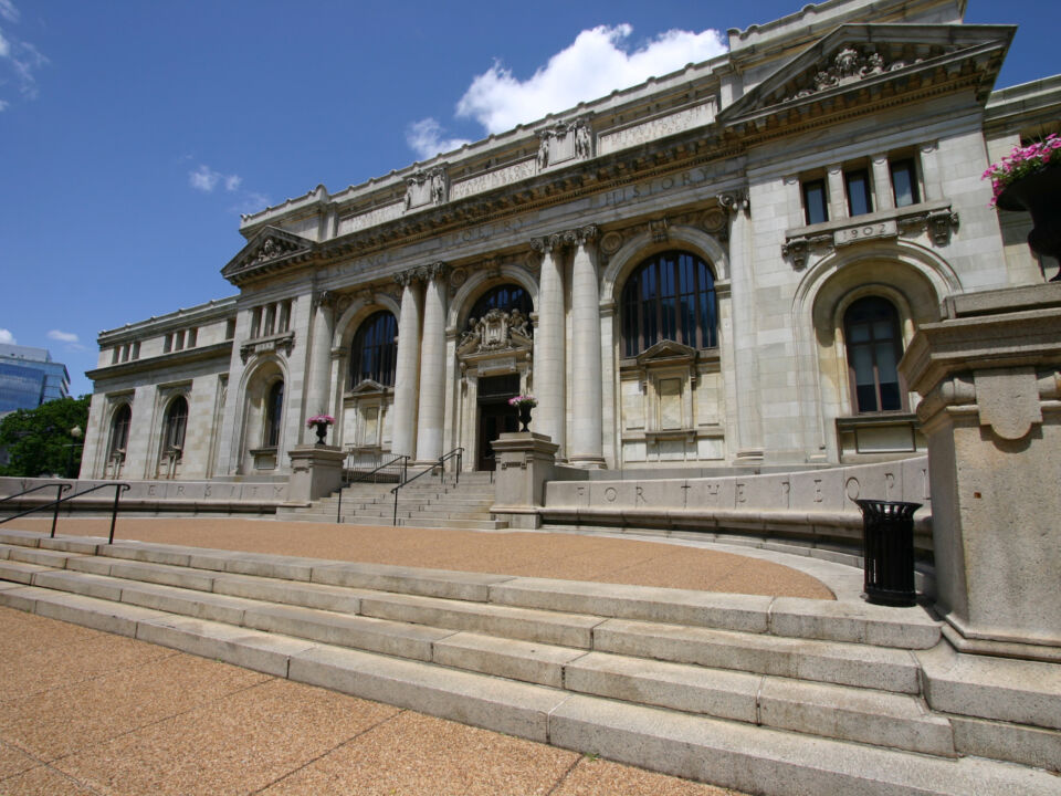 Steps in front of Carnegie Library